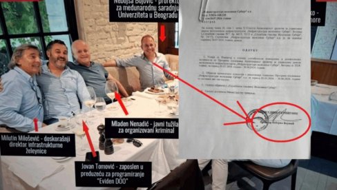 SKANDAL: Dolovac iz istrage uklonila svedoka, a on pije vino sa blokaderima i tužiocem zaduženim za slučaj nadstrešnice