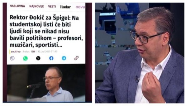 ДИРЕКТАН КРИМИНАЛ ЈЕ ТО ШТО РАДИ! Вучић о ректору Ђокићу - На факултету  је забрањено политичко деловање