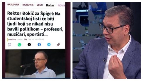ДИРЕКТАН КРИМИНАЛ ЈЕ ТО ШТО РАДИ! Вучић о ректору Ђокићу - На факултету  је забрањено политичко деловање