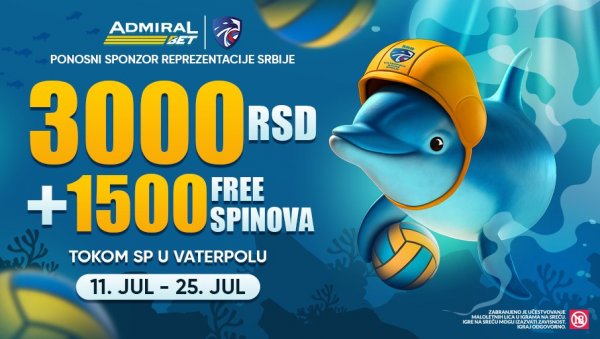 СП У ВАТЕРПОЛУ: Испратите уз 3.000 динара и 1.500 бесплатних спинова