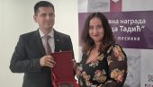 IRENI PLAOVIĆ NOVICA TADIĆ: Uručena nagrada mladoj pesnikinji u znak sećanja na barda srpske poezije