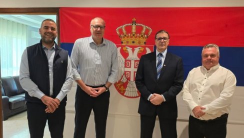 RADNO U MAROKU: Delegacija Srpskog školskog sporta na sastanku sa ambasadorom
