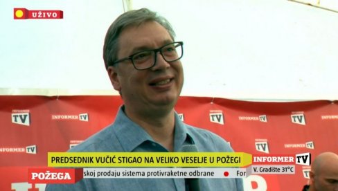 POŽEGOM ODJEKUJE ACO SRBINE: Predsednik poručio -  Srbin je takav da, i kad je ljut, ne da da mu sruše državu