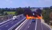 СТРАШАН СНИМАК ИЗ ИТАЛИЈЕ: Авион се срушио на пут и експлодирао, сви путници погинули (ВИДЕО)