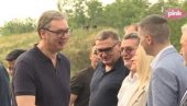 VUČIĆ U GOLUPCU: Predsednik obilazi radove na izgradnji Dunavskog koridora (VIDEO)