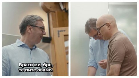 МАЈСТОРИ ЗА СЕНДВИЧЕ Кад Вучић и Вучевић уђу у кухињу (ВИДЕО)