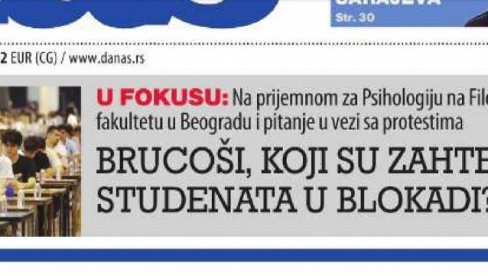 SKANDAL! Pitanje na prijemnom ispitu za brucoše - koji su zahtevi studenata u blokadi!