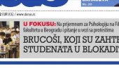 SKANDAL! Pitanje na prijemnom ispitu za brucoše - koji su zahtevi studenata u blokadi!