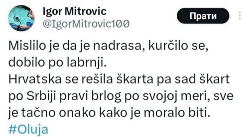 СРАМНА ИЗЈАВА БЛОКАДЕРА ЗГУБИДАНА: Српски шкарт из Хрватске добио је по лабрњи тачно како је требало (ФОТО) СРАМНА ИЗЈАВА БЛОКАДЕРА ЗГУБИДАНА: Српски шкарт из Хрватске добио је по лабрњи тачно како је требало (ФОТО)