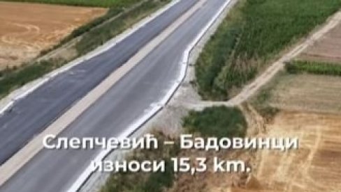 КАО АВИОНСКА ПИСТА: Погледајте како изгледа брза саобраћајница Слепчевић - Бадовинци (ВИДЕО)