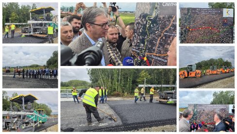 KAO NA PISTI ZA FORMULU 1: Vučić obišao radove na brzoj saobraćajnici Slepčević - Badovinci  (VIDEO)
