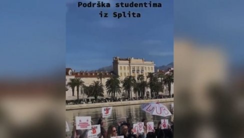 ZGUBIDANI, SA KIM TO RUŠITE SRBIJU?! Split podržao blokadere, pa na dan Oluje zagrmeo: Za dom spremni! Ajmo ustaše! (VIDEO)