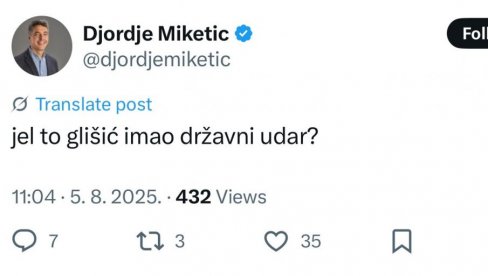 STOKA LIKUJE, SRAM IH BILO: Blokaderi i opozicionari napadaju bolesnog Darka Glišića!