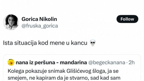 Блокадерска новинарка из Новог Сада жели да Дарко Глишић умре (ФОТО) Блокадерска новинарка из Новог Сада жели да Дарко Глишић умре (ФОТО)