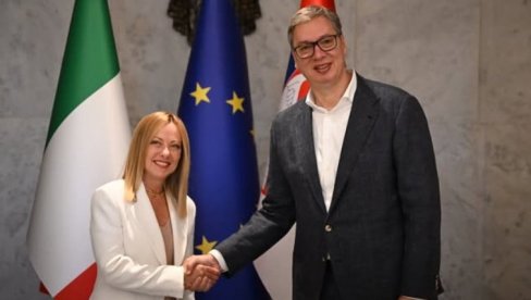 VUČIĆ SA MELONI: Zahvalio sam premijerki na principijelnoj podršci Italije