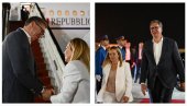ПОСЕТА У ДУХУ ИСКРЕНОГ ПАРТНЕРСТВА: Након отворених и пријатељских разговора, Вучић испратио Ђорђу Мелони ПОСЕТА У ДУХУ ИСКРЕНОГ ПАРТНЕРСТВА: Након отворених и пријатељских разговора, Вучић испратио Ђорђу Мелони