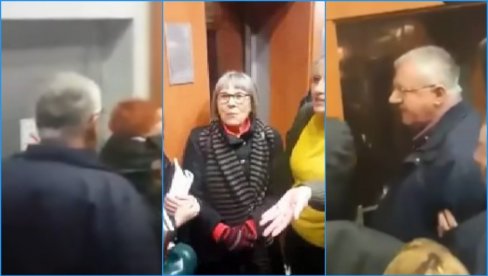 ИЗБАЦИТЕ ЈЕ НАПОЉЕ! Како је изгледао први сукоб Шешеља са блокадерима: Све завршено за трен ока (ВИДЕО)
