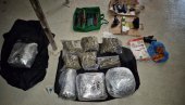 ZAPLENJENO  30 KG MARIHUANE, 8  LITARA AMFETAMINSKOG ULJA, PIŠTOLJI I MUNICIJA:  Novosađanin i Obrenovčanin uhapšeni prilikom primopredaje