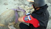 BEZBEDNO UKLONJENA AVIO-BOMBA SA BEOGRADA NA VODI: Oglasio se Dačić, ovako je izgledala akcija (FOTO)