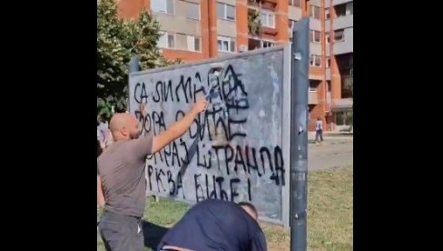 DINKOVA EKIPA SA LIMANA U AKCIJI PROTIV SRBA I SRPSKE CRKVE! Isplivao snimak skandaloznog čina blokadera zgubidana u Novom Sadu