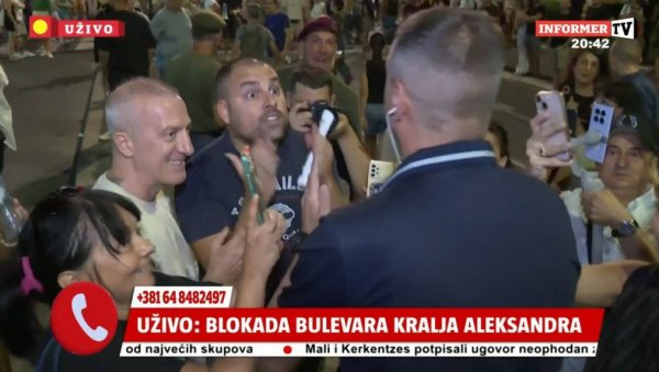 ЗГУБИДАНИ НАСТАВЉАЈУ ДА ТЕРОРИШУ БЕОГРАЂАНЕ: Блокадери зауставили саобраћај на Булевару и нападали новинара (ВИДЕО) ЗГУБИДАНИ НАСТАВЉАЈУ ДА ТЕРОРИШУ БЕОГРАЂАНЕ: Блокадери зауставили саобраћај на Булевару и нападали новинара (ВИДЕО)