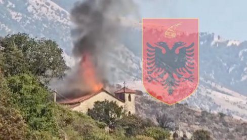 IZGORELA PRAVOSLAVNA CRKVA U ALBANIJI: Ekslodirale i 2 bombe, hram potpuno uništen (VIDEO)