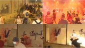 NOVI SNIMCI DIVLJANJA HULIGANSKIH BLOKADERA: Pogledajte mučki napad sa leđa na policajce i spaljivanje prostorija SNS-a (VIDEO)