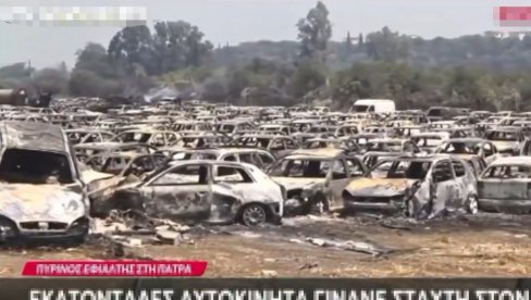GROBLJE: 550 automobila na parkingu POTPUNO IZGORELO u požarima koji divljaju širom zemlje - incident na grčkoj carini