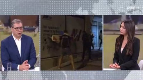 TO SU BILI POZIVI NA UBIJANJE POLICIJE Vučić o natpisima koje su blokaderi ostavili u prostorijama SNS