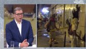 VUČIĆ O DIVLJANJU BLOKADERA U NOVOM SADU: Sinoć nije bilo nikoga, pa ih je valjda provociralo staklo