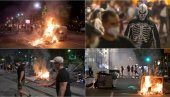 POGLEDAJTE SINOĆNE JEZIVE PRIZORE SA ULICA: Blokaderi siledžije naoružani do zuba došli da zapale Beograd i izazovu građanski rat