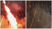 JEZIV SNIMAK: Ovako su blokaderi sinoć umalo žive spalili policajce - molotovljev koktel pogađa Lukovića u glavu (VIDEO)