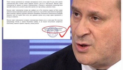 Stamenković nije smeo da potpiše saopštenje VST kojim se osuđuje napad na prostorije tužilaštva u Valjevu