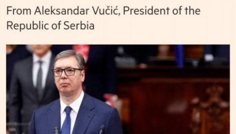 ВЛАДА СРБИЈЕ ОСТАЈЕ ПОСВЕЋЕНА ДИЈАЛОГУ: Financial times објавио писмо председника Вучића (ФОТО) ВЛАДА СРБИЈЕ ОСТАЈЕ ПОСВЕЋЕНА ДИЈАЛОГУ: Financial times објавио писмо председника Вучића (ФОТО)