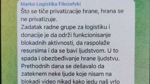 DNO DNA: Kada se ne kolju oko fotelja i funkcija, blokaderi teroristi se kolju oko hrane i alkohola DNO DNA: Kada se ne kolju oko fotelja i funkcija, blokaderi teroristi se kolju oko hrane i alkohola