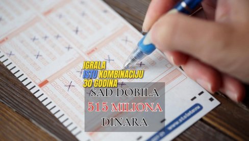 ВИДИТЕ КОМБИНАЦИЈУ: 30 година играла ИСТЕ лото бројеве и сад је КОНАЧНО добила  - 515 милиона динара