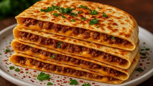KESADILJE SA GOVEDINOM I SIROM: Recept za hrskav i kremast obrok KESADILJE SA GOVEDINOM I SIROM: Recept za hrskav i kremast obrok