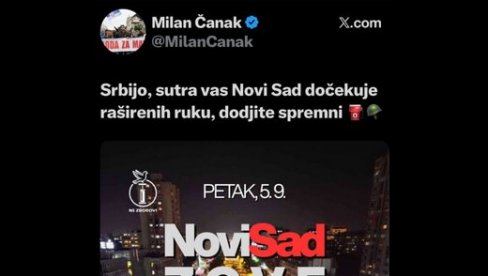 BLOKADERI POZIVAJU I NAJAVLJUJU NASILJE ZA VEČERAS: U Novom Sadu je počelo, u Novom Sadu će se završiti. Dođite spremni! (FOTO)