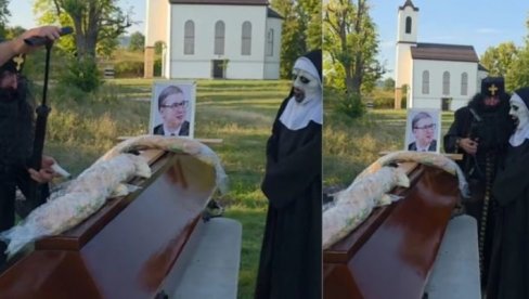 ZA NJIHOVU BOLEST NEMA LEKA: Blokaderi sahranili Vučića - Postaju sve morbidniji (VIDEO) ZA NJIHOVU BOLEST NEMA LEKA: Blokaderi sahranili Vučića - Postaju sve morbidniji (VIDEO)