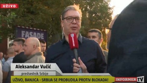ВУЧИЋ НА СКУПУ ПРОТИВ БЛОКАДА: Народ је победио обојену револуцију (ВИДЕО)