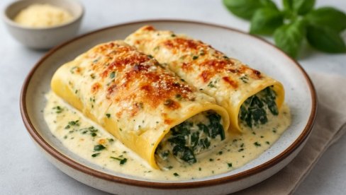 VEGETERIJANSKI KANELONI SA SPANAĆEM I RIKOTOM: Klasik mediteranskog ukusa
