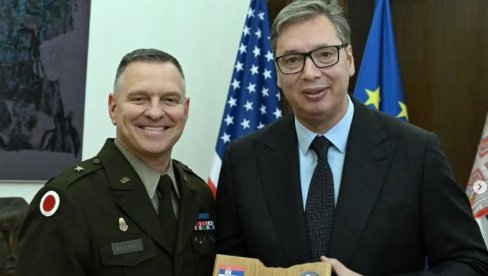ВУЧИЋ СА КОМАНДАНТОМ НАЦИОНАЛНЕ ГАРДЕ ОХАЈА: Генерал Вудраф ће као уважени гост присуствовати нашој војној паради „Снага јединства