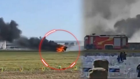 ХОРОР НА ГЕНЕРАЛНОЈ ПРОБИ АЕРОМИТИНГА: Сударили се летећи аутомобили - ватра прогутала олупину једног (ВИДЕО)