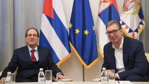 ВУЧИЋ СА ОДЛАЗЕЋИМ АМБАСАДОРОМ КУБЕ: Србија остаје посвећена продубљивању веза - Повезује нас искрено пријатељство (ФОТО) ВУЧИЋ СА ОДЛАЗЕЋИМ АМБАСАДОРОМ КУБЕ: Србија остаје посвећена продубљивању веза - Повезује нас искрено пријатељство (ФОТО)
