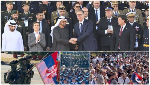 VELIČANSTVENA VOJNA PARADA SNAGA JEDINSTVA: Od borbenih vozila trese se tlo ispred Palate Srbija, moćni FK-3 oduševio prisutne