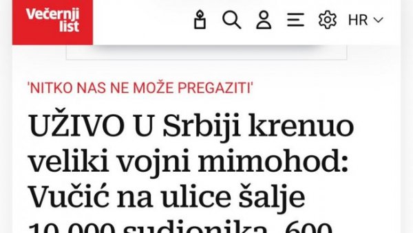 ВУЧИЋ ЈЕ ДИГАО СРПСКУ ВОЈСКУ ИЗ ПЕПЕЛА И СТВОРИО РЕГИОНАЛНУ СИЛУ Хрвати уживо преносили сваки детаљ са војне параде у Београду