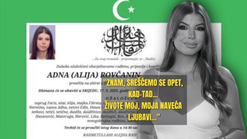 I NEBESA PLAČU Muž se oprostio od BiH influeserke - umrla 2 dana posle svadbe: Znam, srešćemo se kad-tad I NEBESA PLAČU Muž se oprostio od BiH influeserke - umrla 2 dana posle svadbe: Znam, srešćemo se kad-tad