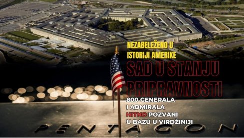 ДРАМА У ПЕНТАГОНУ: Стотине највиших војних званичника на хитном састанку, нико не зна о чему се ради