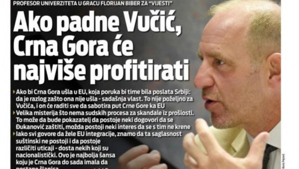 СРАМНА ПОРУКА ШОЛАКОВИХ ВИЈЕСТИ: Ако блокадери сруше Вучића нико неће више бранити права у Црној Гори, а то је одлично за нас милогорце