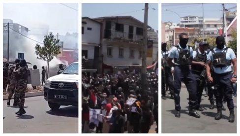 ЛЕТЕ ГУМЕНИ МЕЦИ И СУЗАВАЦ: Полиција не може да растера масу, десетине мртвих - пада влада Мадагаскара (ВИДЕО) ЛЕТЕ ГУМЕНИ МЕЦИ И СУЗАВАЦ: Полиција не може да растера масу, десетине мртвих - пада влада Мадагаскара (ВИДЕО)